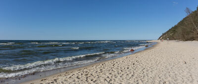 Schody na Kawczą Górę [Nieco poza szlakiem - widok z plaży.]