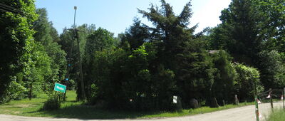 Rozejście szlaków niebieski / zielony ↔ Cegłów, ul. Kolejowa [Wioska Woźbiń przy szlaku zielonym]